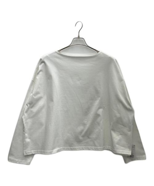 journal standard luxe（ジャーナルスタンダード ラックス）JOURNAL STANDARD LUXE (ジャーナルスタンダード ラックス) プレーティングジャージ ボートネックプルオーバー ホワイト サイズ:FREE 未使用品の古着・服飾アイテム