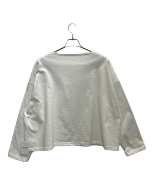 journal standard luxe（ジャーナルスタンダード ラックス）JOURNAL STANDARD LUXE (ジャーナルスタンダード ラックス) プレーティングジャージ ボートネックプルオーバー ホワイト サイズ:FREE 未使用品の古着・服飾アイテム