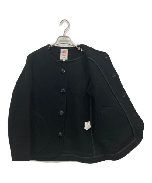 DANTON（ダントン）DANTON (ダントン) WOOL MOSSER ノーカラージャケット ブラック サイズ:36の古着・服飾アイテム