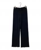 L'appartementアパルトモン）の古着「Rib Knit Pants / リブニットパンツ」｜ブラック
