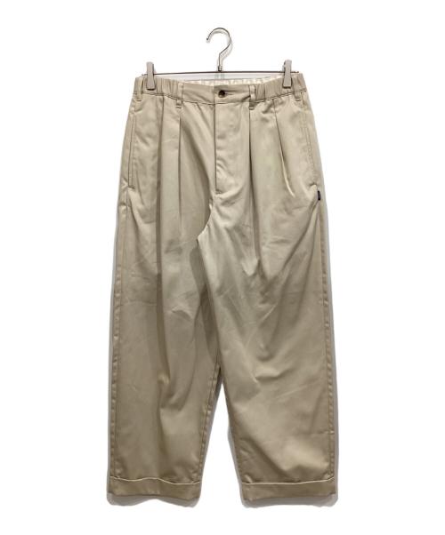 TapWater（タップウォーター）TapWater (タップウォーター) Cotton Chino Tuck Trousers ベージュ サイズ:SIZE 86cm (W34)の古着・服飾アイテム