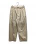 TapWater（タップウォーター）の古着「Cotton Chino Tuck Trousers」｜ベージュ