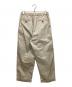 TapWater (タップウォーター) Cotton Chino Tuck Trousers ベージュ サイズ:SIZE 86cm (W34)：9000円