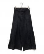 PROTAGONISTAプロタゴニスタ）の古着「デニムワイドパンツ」｜ブラック