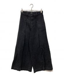 PROTAGONISTA（プロタゴニスタ）の古着「デニムワイドパンツ」｜ブラック