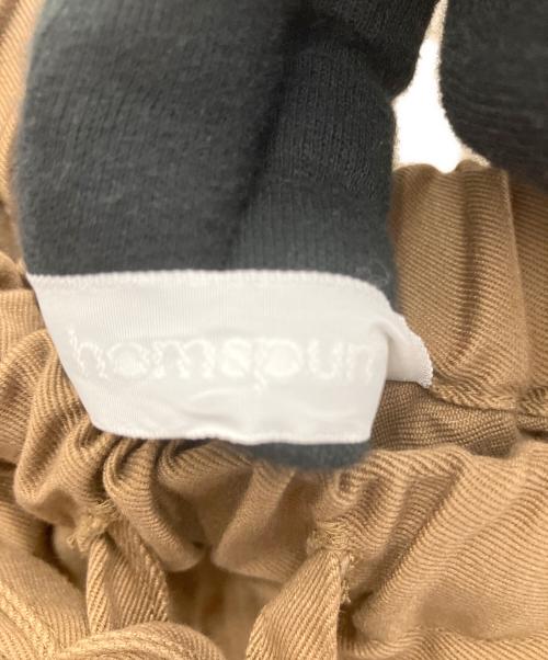 homspun（ホームスパン）homspun (ホームスパン) 高密度ウエポンギャザーパンツ ブラウン サイズ:Fの古着・服飾アイテム