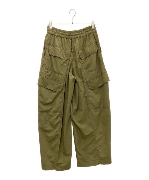 beautiful people（ビューティフルピープル）beautiful people (ビューティフルピープル) tropical wool bow silhouette pants カーキ サイズ:38の古着・服飾アイテム