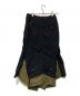 beautiful people (ビューティフルピープル) double-end tropical wool flare skirt カーキ×ブラック サイズ:36：42000円