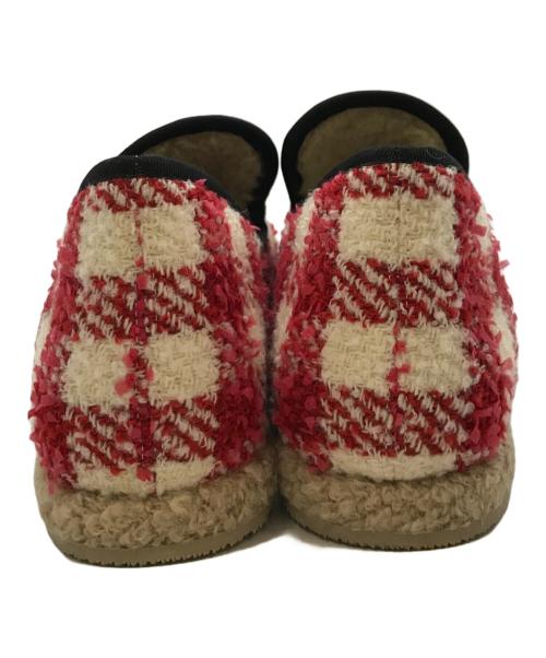 GUCCI（グッチ）GUCCI (グッチ) ホースビット ツイード ローファー　GUCCI　 レッド サイズ:38 1/2の古着・服飾アイテム