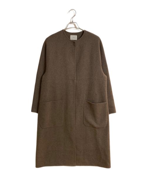 IENA（イエナ）IENA (イエナ) ノンミュールジングウールリバーコート ブラウン サイズ:38の古着・服飾アイテム