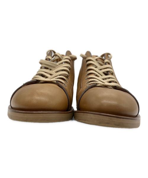 SHETLAND FOX（シェットランドフォックス）SHETLAND FOX (シェットランドフォックス) レザースニーカー ブラウン サイズ:7 1/2の古着・服飾アイテム