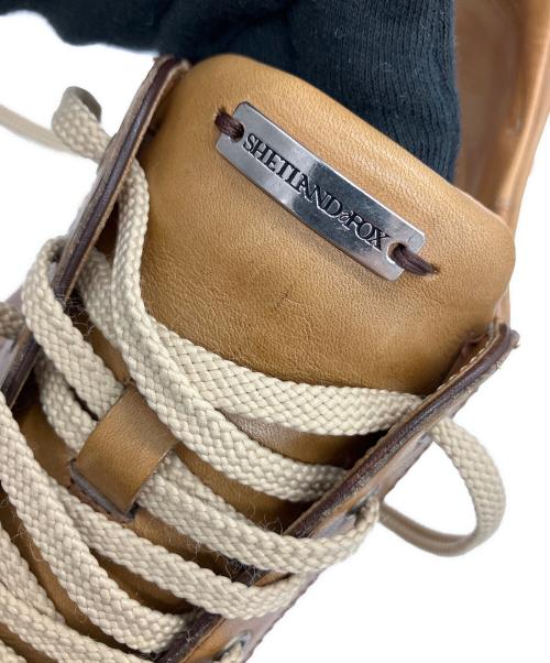SHETLAND FOX（シェットランドフォックス）SHETLAND FOX (シェットランドフォックス) レザースニーカー ブラウン サイズ:7 1/2の古着・服飾アイテム