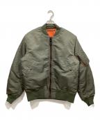 HOUSTONヒューストン）の古着「MA-1ジャケット」｜カーキ