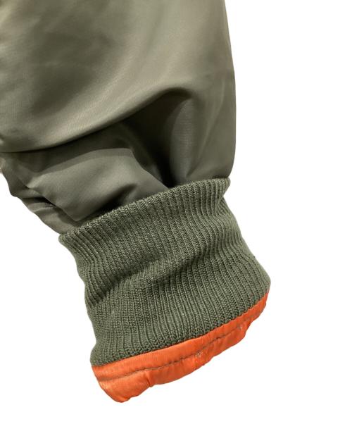 HOUSTON（ヒューストン）HOUSTON (ヒューストン) MA-1ジャケット カーキ サイズ:Lの古着・服飾アイテム