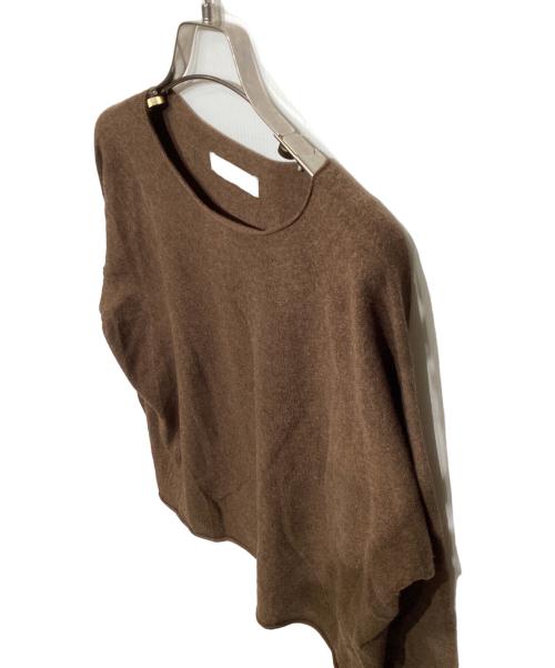 ARGUE（アーギュ）ARGUE (アーギュ) SUPER EXTRA FINE LAMB‘S WOOL T-SHIRT HOLE KNIT AR24AW-AP02 ブラウン サイズ:2の古着・服飾アイテム