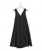 BEARDSLEYビアズリー）の古着「ツイードフレアーワンピース」｜ブラック