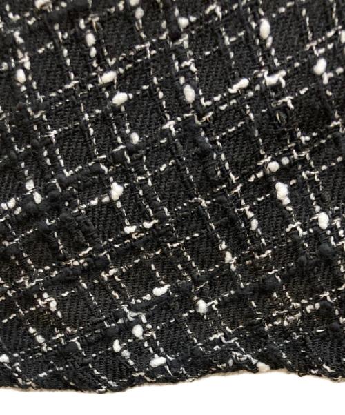 BEARDSLEY（ビアズリー）BEARDSLEY (ビアズリー) ツイードフレアーワンピース ブラックの古着・服飾アイテム