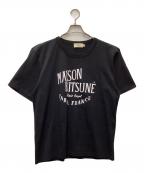 maison kitsuneメゾンキツネ）の古着「パレロワイヤル ロゴTシャツ」｜ブラック