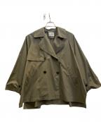 IENAイエナ）の古着「Peポプリンオーバーショートコート」｜グレー