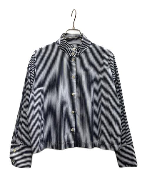 SETTO（セット）SETTO (セット) OKKAKE SHIRT ストライプシャツ ブルー×ホワイト サイズ:SIZEFREEの古着・服飾アイテム