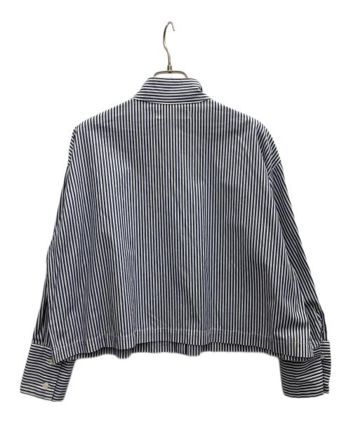 SETTO（セット）SETTO (セット) OKKAKE SHIRT ストライプシャツ ブルー×ホワイト サイズ:SIZEFREEの古着・服飾アイテム