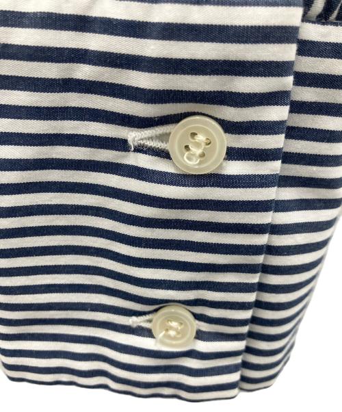 SETTO（セット）SETTO (セット) OKKAKE SHIRT ストライプシャツ ブルー×ホワイト サイズ:SIZEFREEの古着・服飾アイテム