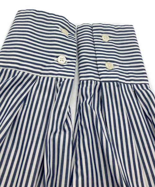 SETTO（セット）SETTO (セット) OKKAKE SHIRT ストライプシャツ ブルー×ホワイト サイズ:SIZEFREEの古着・服飾アイテム