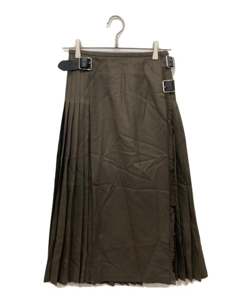 O'NEIL OF DUBLIN（オニールオブダブリン）O'NEIL OF DUBLIN (オニールオブダブリン) ウールラップスカート カーキ サイズ:US6の古着・服飾アイテム
