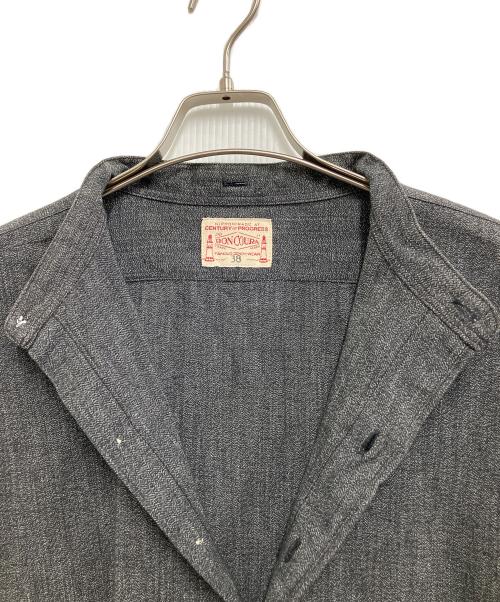 BONCOURA（ボンクラ）BONCOURA (ボンクラ) バンドカラーシャツ グレー サイズ:38の古着・服飾アイテム