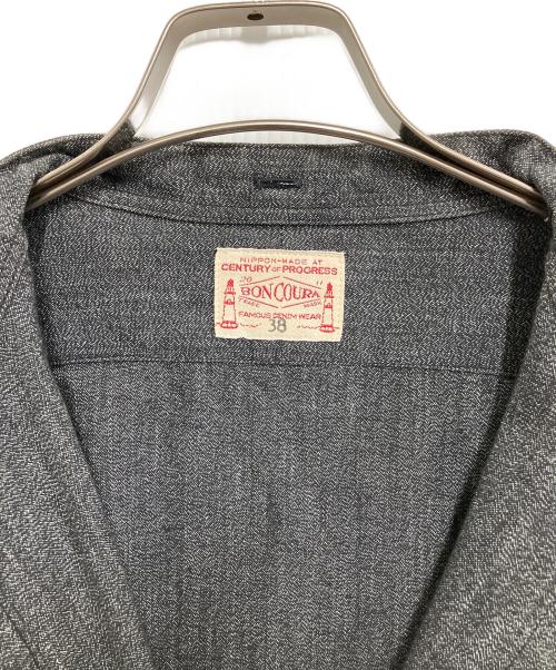 BONCOURA（ボンクラ）BONCOURA (ボンクラ) バンドカラーシャツ グレー サイズ:38の古着・服飾アイテム