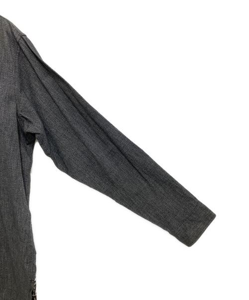 BONCOURA（ボンクラ）BONCOURA (ボンクラ) バンドカラーシャツ グレー サイズ:38の古着・服飾アイテム