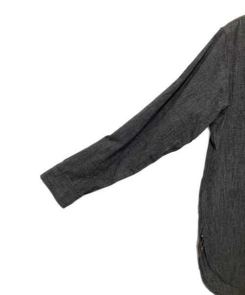 BONCOURA（ボンクラ）BONCOURA (ボンクラ) バンドカラーシャツ グレー サイズ:38の古着・服飾アイテム