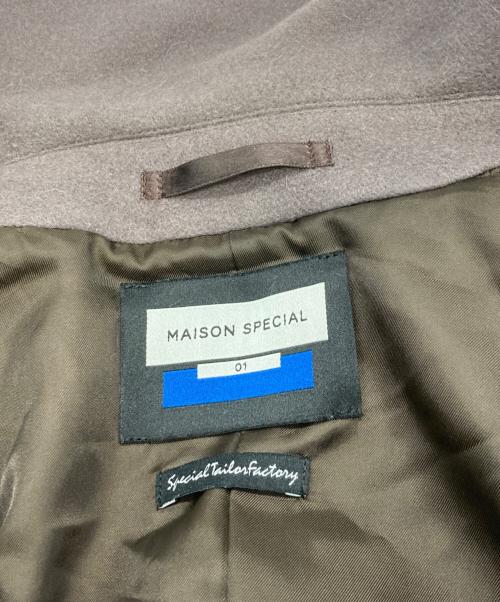 MAISON SPECIAL（メゾンスペシャル）MAISON SPECIAL (メゾンスペシャル) マルチファブリックプライムオーバーメルトンダブルコート チャコールグレー サイズ:01の古着・服飾アイテム