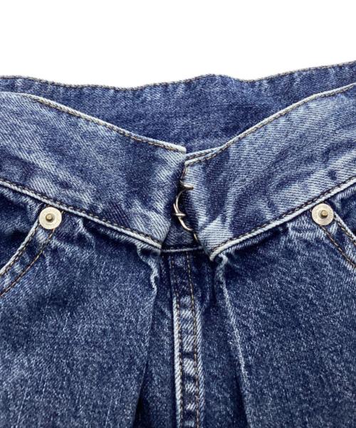 JOHN LAWRENCE SULLIVAN（ジョン ローレンス サリバン）JOHN LAWRENCE SULLIVAN (ジョン ローレンス サリバン) Womens washed denim wide pants ブルー サイズ:Ｍの古着・服飾アイテム