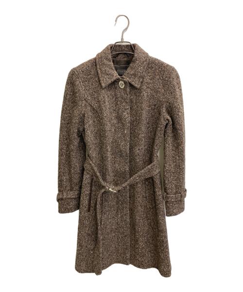 COACH（コーチ）COACH (コーチ) ウールステンカラーコート ブラウン サイズ:4の古着・服飾アイテム