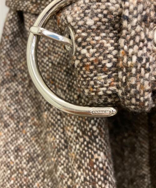 COACH（コーチ）COACH (コーチ) ウールステンカラーコート ブラウン サイズ:4の古着・服飾アイテム