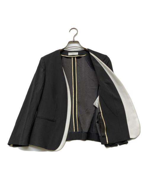 BEIGE（ベイジ）BEIGE (ベイジ) CINDY / ダブルカラージャケット グレー サイズ:6の古着・服飾アイテム