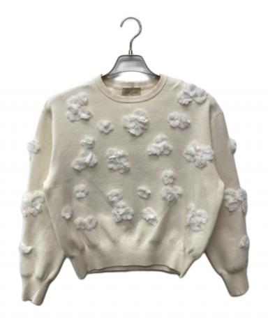 ユナイテッドアローズ　【美品】3Dフラワーモチーフロングスリーブニット UNITED ARROWS 3D フラワーモチーフ ロングスリーブ ニット - メルカリ