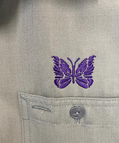 Needles（ニードルズ）Needles (ニードルズ) Work Shirt - R/W Gabadine Twill グレー サイズ:Sの古着・服飾アイテム