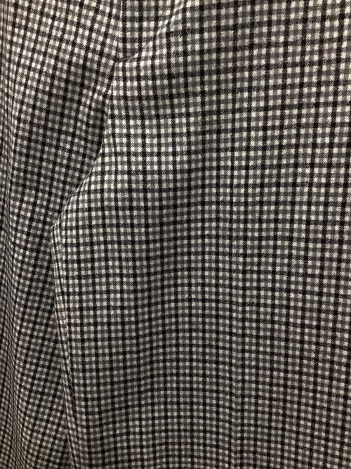 23区（ニジュウサンク）23区 (ニジュウサンク) ウールミルドストレッチチェック ワイドパンツ グレー サイズ:38の古着・服飾アイテム