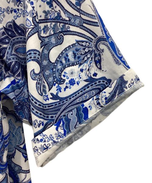 MAISON SPECIAL（メゾンスペシャル）MAISON SPECIAL (メゾンスペシャル) Sheer Print Prime-Over Short Sleeve Open Collar Shirt/11231311216 スカイブルー サイズ:SIZE 2の古着・服飾アイテム