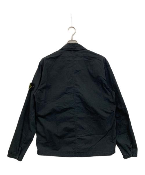STONE ISLAND（ストーンアイランド）STONE ISLAND (ストーンアイランド) GARMENT DYED COTTON NYLON OVERSHIRT ブラック サイズ:Lの古着・服飾アイテム