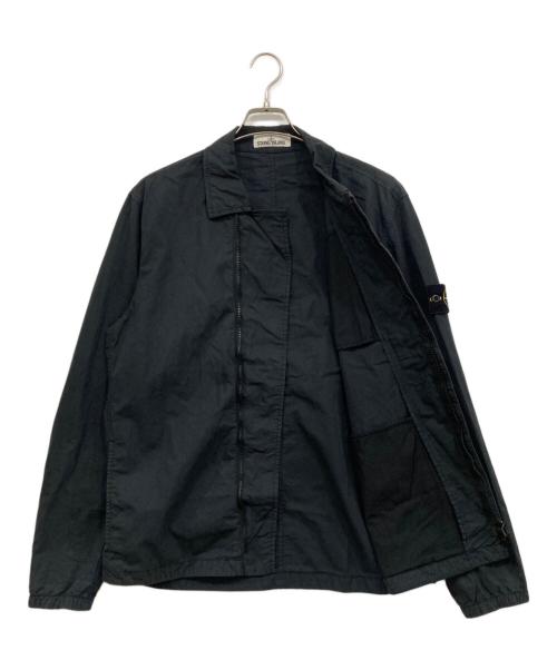 STONE ISLAND（ストーンアイランド）STONE ISLAND (ストーンアイランド) GARMENT DYED COTTON NYLON OVERSHIRT ブラック サイズ:Lの古着・服飾アイテム