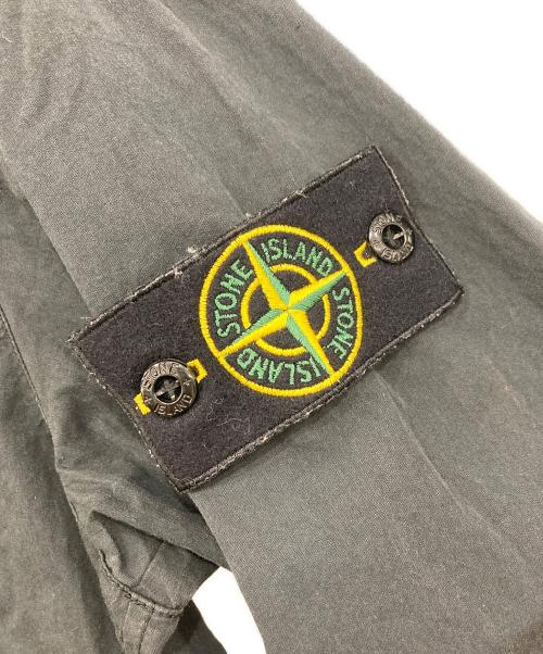 STONE ISLAND（ストーンアイランド）STONE ISLAND (ストーンアイランド) GARMENT DYED COTTON NYLON OVERSHIRT ブラック サイズ:Lの古着・服飾アイテム