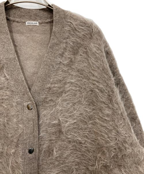 DRESSLAVE（ドレスレイブ）DRESSLAVE (ドレスレイブ) アルパカシャギージャケットカーディガン ブラウン サイズ:Mの古着・服飾アイテム