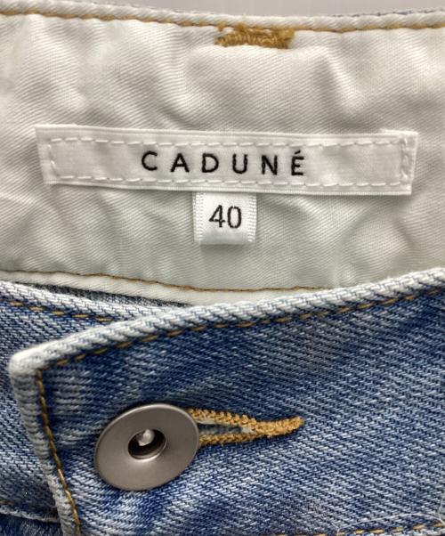 CADUNE（カデュネ）CADUNE (カデュネ) カーヴィー箔デニムパンツ ブルー サイズ:SIZE40の古着・服飾アイテム