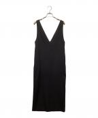 Nobleノーブル）の古着「ストレートVネックワンピース」｜ブラック