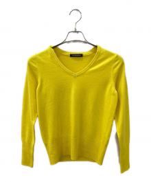 marikomikuni（マリコミクニ）の古着「カシミヤVネックニット」｜イエロー