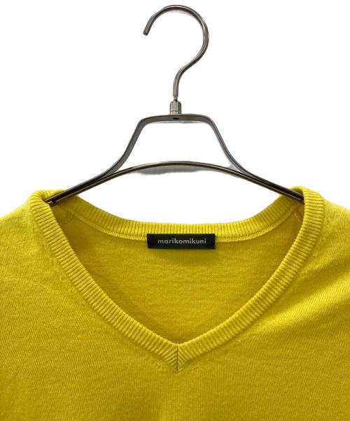 marikomikuni（マリコミクニ）marikomikuni (マリコミクニ) カシミヤVネックニット イエロー サイズ:Sの古着・服飾アイテム
