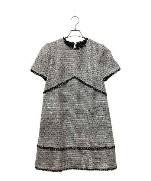 ted baker（テッドベーカー）TED BAKER (テッドベーカー) ツイードワンピース ブラック サイズ:1の古着・服飾アイテム